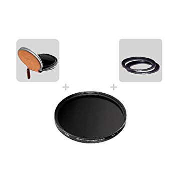 SSyrp Filtro ND Variabile Super Dark Grande, 82 mm Densità Neutra, Riduzione Esposizione di 5-10 stop (ND32-ND1024), Adattatori 72 e 77 e Custodia inclusi,Vetro giapponese di Alta Qualità