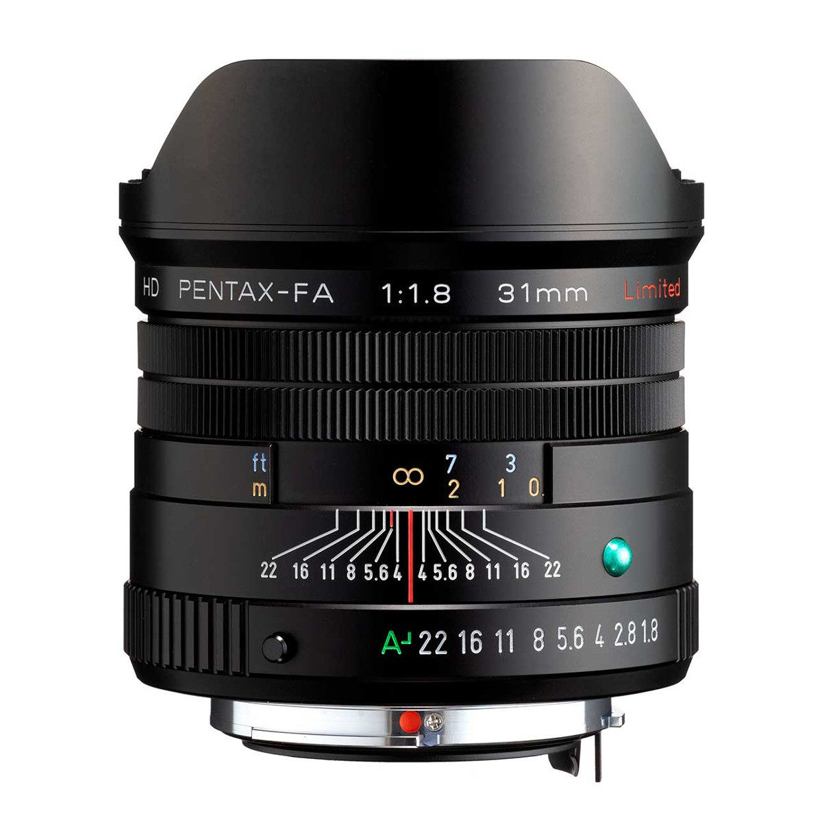 Pentax HD FA 31 mm f/1.8 con attacco K limited edition Nero