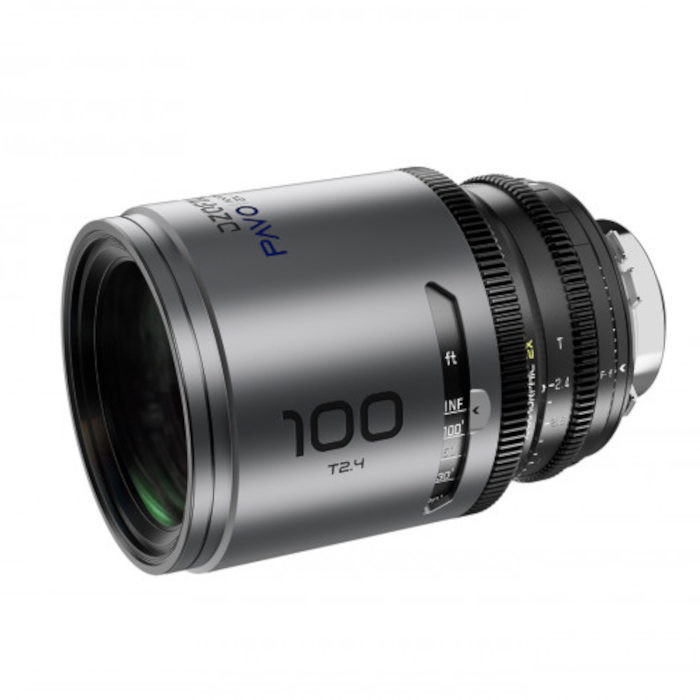 DZOFilm Pavo 2x anamorfico 100 mm T2.4 con rivestimento blu, attacco PL/EF
