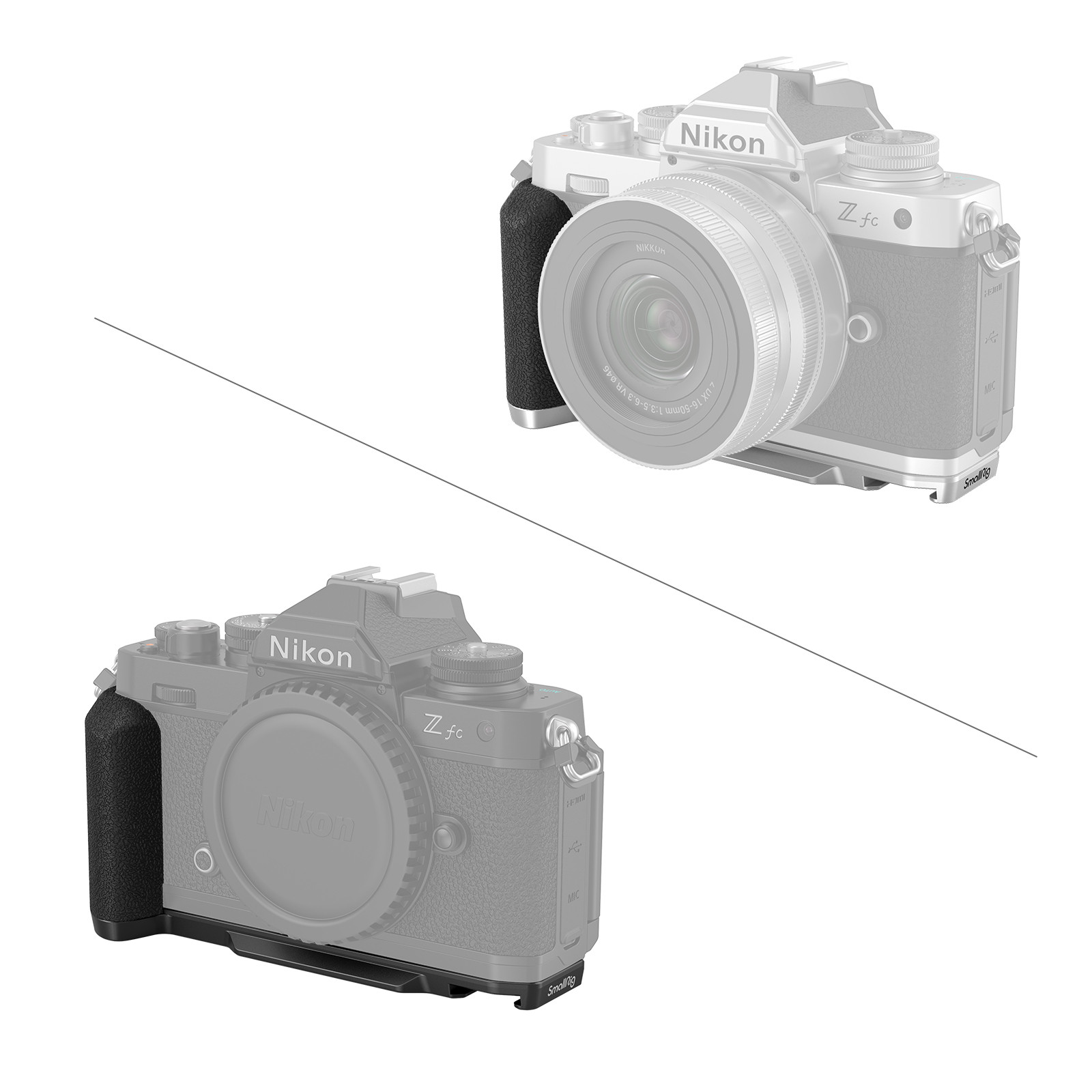 Smallrig Impugnatura a forma di L per Nikon Z fc (Nero/Argento)