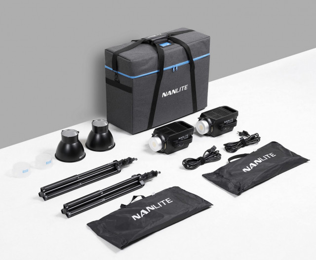 Nanlite FS-200B Bicolor 2KIT con stativi e borsa