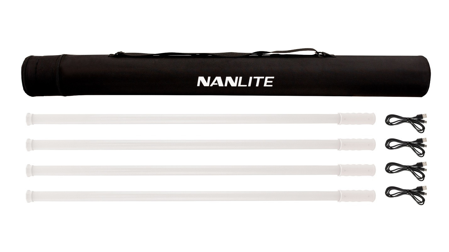 Nanlite PavotubeT8-7X Led RGBWW 8W 100cm Kit 4pz