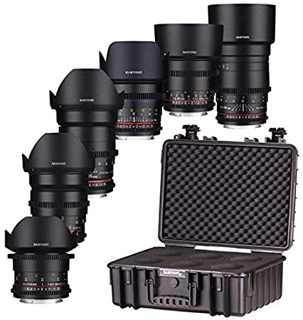 Samyang VIDEO KIT CANON 14-24-35-50-85-135 MKII + Valigia rigida					