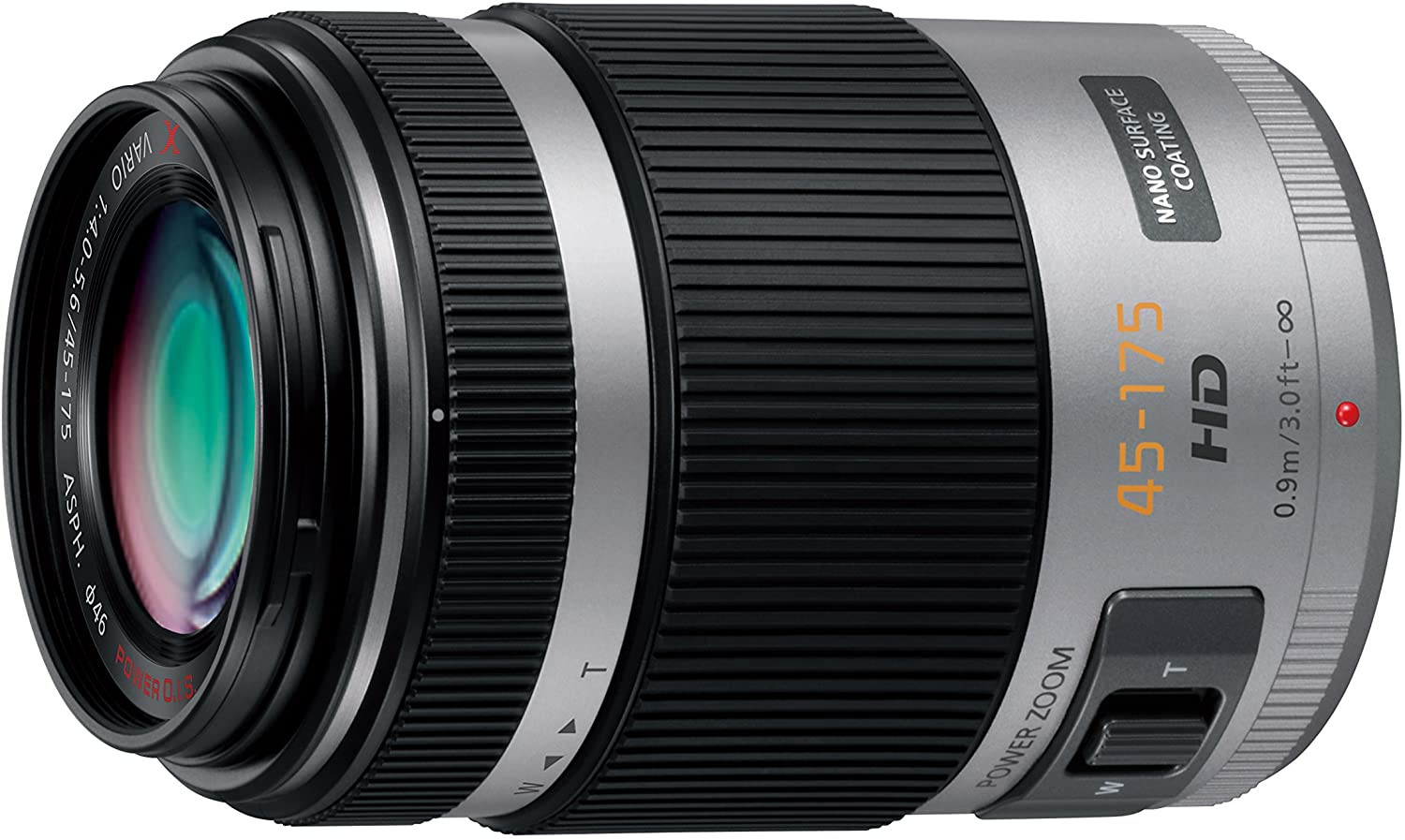 Panasonic Lumix G X PZ Vario 45-175mm f4.0-5.6 ASPH OIS HD Silver Garanzia Fowa 4 anni