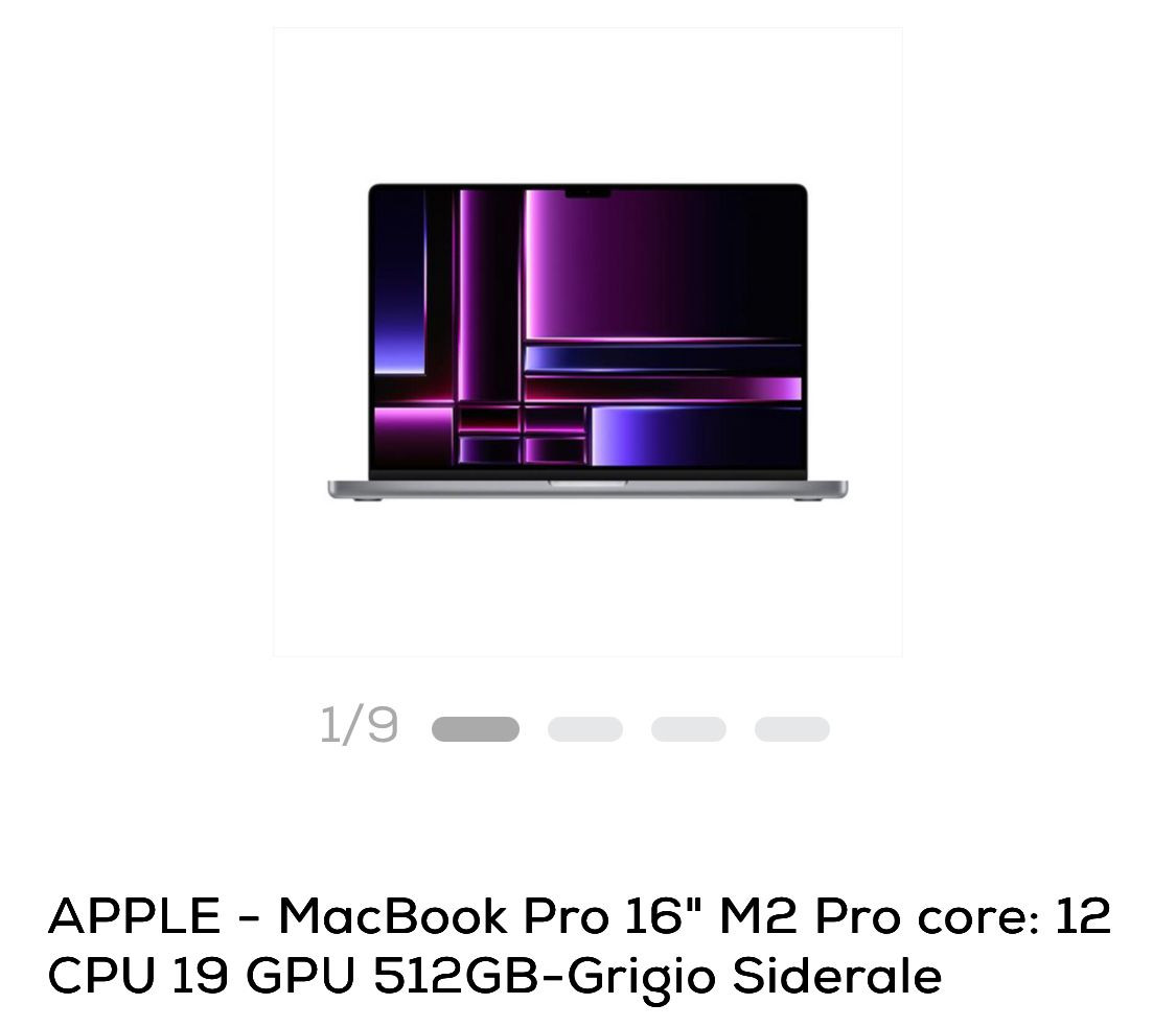 APPLE MacBook Pro 16" M2 Usato