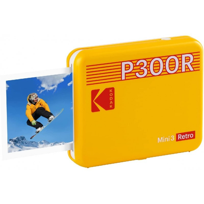 Stampante Portatile Smartphone Kodak Mini 3 Plus Retro Yellow + 8 FOTO  INCLUSE, Stampanti