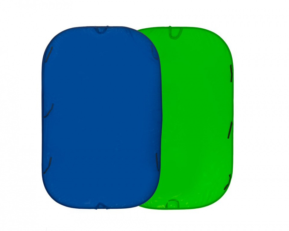 Fondale ripiegabile Chromakey Blu / Verde 180 x 210 cm