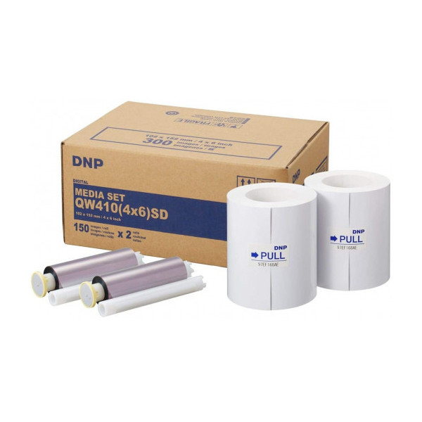 Carta DNP QW410 Media Kit 10X15cm 300 Stampe 4x6