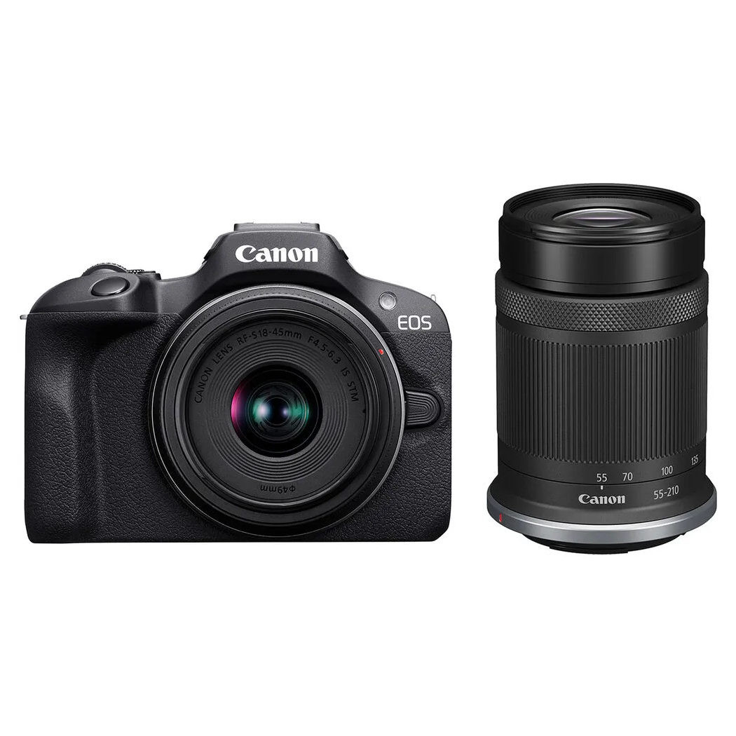 Canon R100 + RF-S 18-45mm f/4.5-6.3 IS STM + RF-S 55-210mm f/5-7.1 IS STM Garanzia Italia 