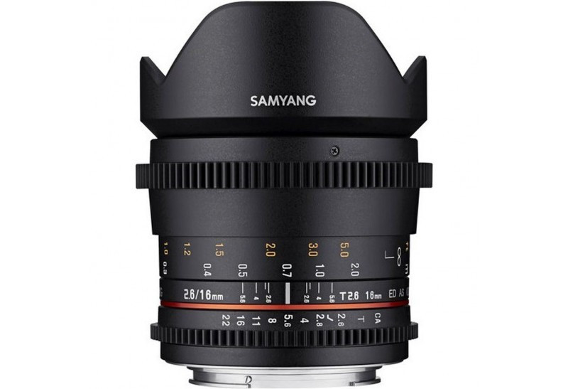 Obiettivo Samyang 16mm t2.6 vdslr nikon