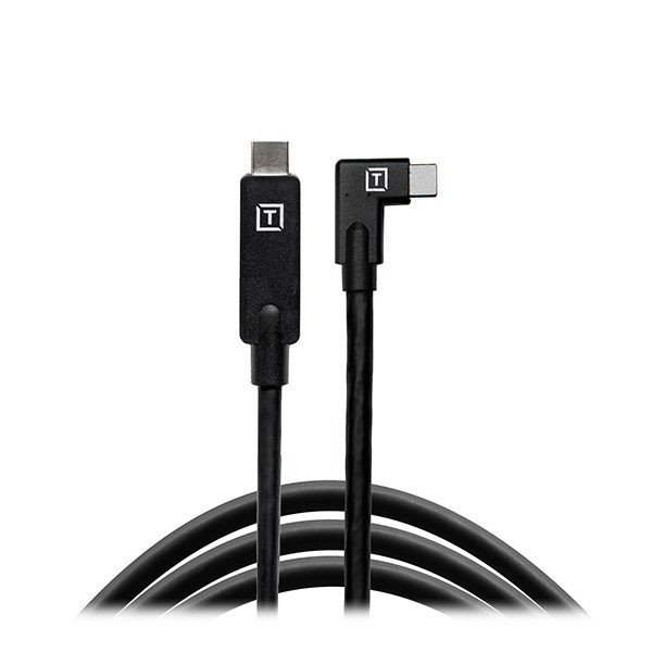 Tether Tools TetherPro da USB-C a USB-C ad angolo retto da 4,6 m Nero