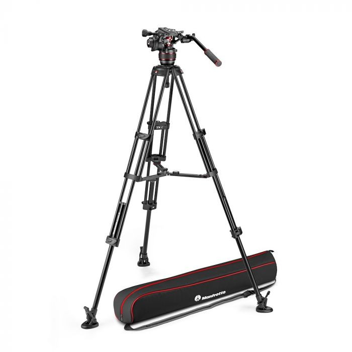 Manfrotto Kit video Nitrotech 608, treppiede doppio tubo alluminio MVK608TWINMA