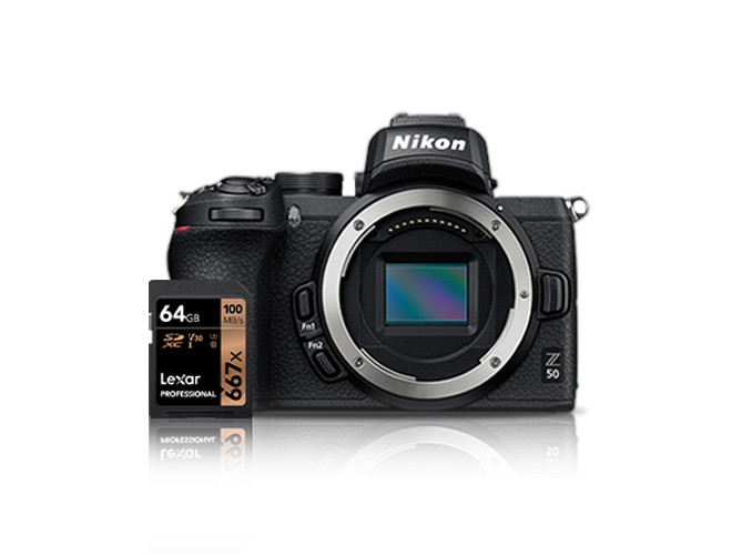 Nikon Z50 Body + SD 64GB Lexar 667x Pro Nital