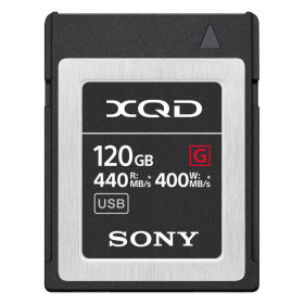 Scheda di memoria Sony XQD serie G ad alta velocità da 440 MB/s da 120 GB