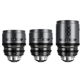 DZOFilm Pavo 2x kit anamorfico a 3 lenti 32/55/100mm Rivestimento blu