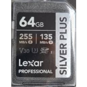 Lexar 64GB Pro Silver Plus SDHC V30 U3