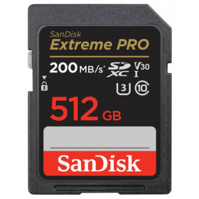 SanDisk SDXC Extreme Pro 512GB 200MB/s V30 UHS I