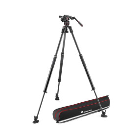 Manfrotto Nitrotech 608 con Treppiede 635 Fast Tubo Singolo Carbonio