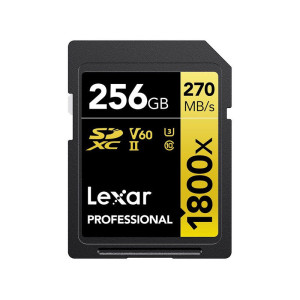 Scheda di memoria Lexar 256GB SDXC Pro UHS-II U3 ​​V60 1800x 270MB/s
