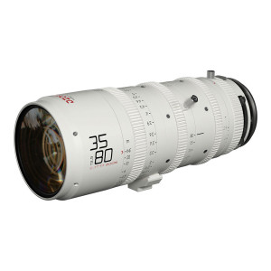 Obiettivo DZOFilm Catta FF Zoom 35-80 mm T2.9 con attacco E Bianco