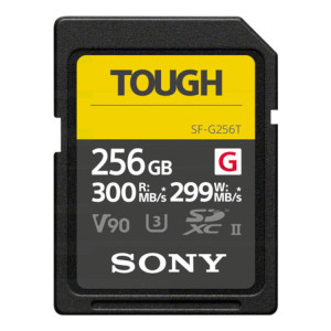 Memoria Sony SD Pro Tough UHS-II V90 da 300 MB/s da 256 GB
