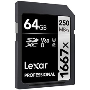 Scheda di Memoria SD Lexar SDXC 64GB UHSII 1667x (250MB/s) 