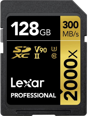 Scheda di Memoria SD Lexar Professional SDXC 128 GB 2000x (300MB/s)