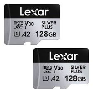 Lexar Professional SILVER PLUS micro SDXC UHS-I Card 128GB Bipack