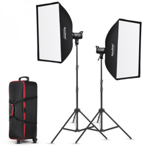 Godox SL-100Bi Kit di 2 illuminatori a LED con accessori