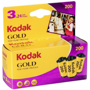 Kodak Gold 200 24 Scatti 35mm 3 pellivole nella confezione