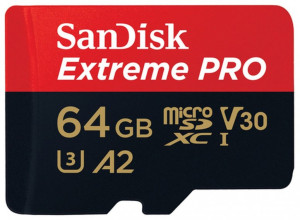 SanDisk micro SDXC Extreme Pro 64GB 200MB/s V30