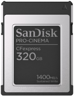 Sandisk CFexpress TipoB Pro-Cinema 320GB (1.700MBs lettura, 1.500MBs scrittura)