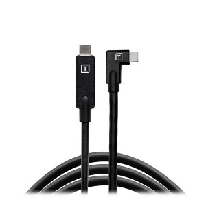 Tether Tools TetherPro da USB-C a USB-C ad angolo retto da 4,6 m Nero