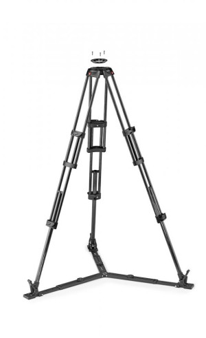 Manfrotto Treppiede video CF a gamba doppia con stabilizzatore