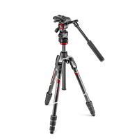 Manfrotto Treppiede 635 Fast Tubo Singolo Fibra di Carbonio