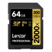 Scheda di Memoria SD Lexar Professional SDXC 64 GB 2000x (300MB/s)