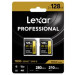 Lexar 128GB SDXC Pro UHS-II U3 ​​V60 1800x 280MB/s Confezione da 2