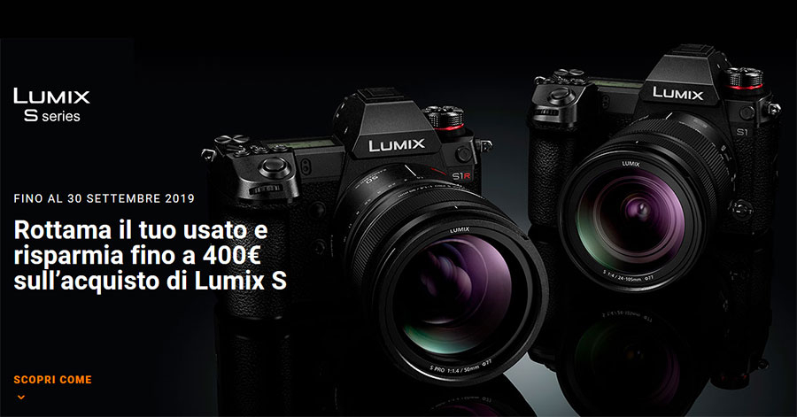 promozione rottamazione fotocamere panasonic lumi s1 s1r solodigtali roma