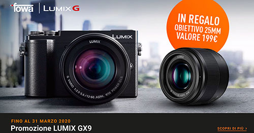 promozione panasonic gx9 fotocamere mirrorless sconto lumix GX9 + 25mm solodigitali roma