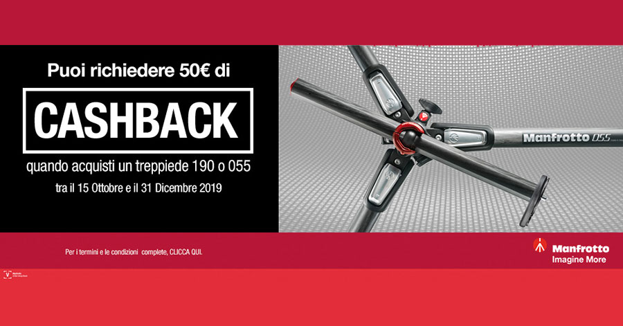 rimborso manfrotto promozione treppiedi cashback solodigitali roma